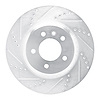 E-Line Drilled & Slotted Silver Brake Rotor, Fits Select Land Rover, Position: Rear Left - image 1