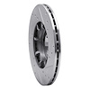 E-Line Drilled & Slotted Silver Brake Rotor, 1985-1994 Subaru, Position: Front Left - image 1
