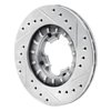 E-Line Drilled & Slotted Silver Brake Rotor, 1987-1994 Subaru, Position: Front Left - image 3