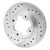 E-Line Drilled & Slotted Silver Brake Rotor, 1987-1994 Subaru, Position: Front Left - image 4