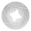 E-Line Drilled & Slotted Silver Brake Rotor, 1987-1994 Subaru, Position: Front Right - image 4