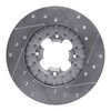 E-Line Drilled & Slotted Silver Brake Rotor, 1989-1994 Subaru, Position: Front Left - image 3