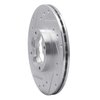 E-Line Drilled & Slotted Silver Brake Rotor, 1989-1994 Subaru, Position: Front Left - image 4