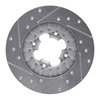 E-Line Drilled & Slotted Silver Brake Rotor, 1989-1994 Subaru, Position: Front Right - image 2