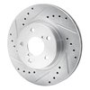 E-Line Drilled & Slotted Silver Brake Rotor, 1990-2001 Subaru, Position: Front Left - image 4