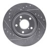 E-Line Drilled & Slotted Silver Brake Rotor, 1990-2001 Subaru, Position: Front Right - image 4