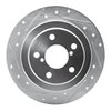 E-Line Drilled & Slotted Silver Brake Rotor, 1990-2008 Fits Multiple Makes/Models, Position: Rear Left - image 2