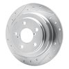 E-Line Drilled & Slotted Silver Brake Rotor, 1990-2008 Fits Multiple Makes/Models, Position: Rear Left - image 4