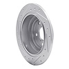 E-Line Drilled & Slotted Silver Brake Rotor, 1990-2008 Fits Multiple Makes/Models, Position: Rear Right - image 1