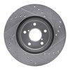 E-Line Drilled & Slotted Silver Brake Rotor, 1990-2016 Fits Multiple Makes/Models, Position: Front Left - image 3