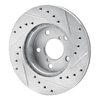 E-Line Drilled & Slotted Silver Brake Rotor, 1993-1996 Subaru, Position: Front Left - image 4