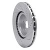 E-Line Drilled & Slotted Silver Brake Rotor, 2003-2020 Fits Multiple Makes/Models, Position: Front Left - image 2