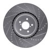E-Line Drilled & Slotted Silver Brake Rotor, 2003-2020 Fits Multiple Makes/Models, Position: Front Left - image 4