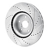 E-Line Drilled & Slotted Silver Brake Rotor, 2005-2020 Subaru, Position: Front Left - image 1