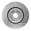 E-Line Drilled & Slotted Silver Brake Rotor, 2005-2020 Subaru, Position: Front Left - image 2