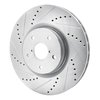 E-Line Drilled & Slotted Silver Brake Rotor, 2005-2020 Subaru, Position: Front Left - image 3
