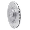 E-Line Drilled & Slotted Silver Brake Rotor, 2005-2020 Subaru, Position: Front Right - image 2