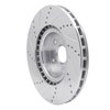 E-Line Drilled & Slotted Silver Brake Rotor, 2005-2020 Subaru, Position: Front Right - image 3
