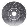 E-Line Drilled & Slotted Silver Brake Rotor, 2005-2020 Subaru, Position: Front Right - image 4