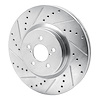 E-Line Drilled & Slotted Silver Brake Rotor, 2005-2018 Subaru, Position: Front Left - image 1
