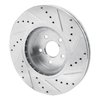 E-Line Drilled & Slotted Silver Brake Rotor, 2005-2018 Subaru, Position: Front Left - image 3