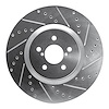 E-Line Drilled & Slotted Silver Brake Rotor, 2005-2018 Subaru, Position: Front Right - image 1