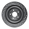 E-Line Drilled & Slotted Silver Brake Rotor, 2005-2009 Subaru, Position: Rear Left - image 1