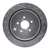 E-Line Drilled & Slotted Silver Brake Rotor, Fits Select Fits Multiple Makes/Models, Position: Rear Left - image 2