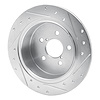 E-Line Drilled & Slotted Silver Brake Rotor, Fits Select Subaru, Position: Rear Left - image 1