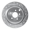 E-Line Drilled & Slotted Silver Brake Rotor, Fits Select Subaru, Position: Rear Left - image 2