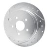 E-Line Drilled & Slotted Silver Brake Rotor, Fits Select Subaru, Position: Rear Left - image 3