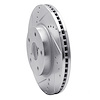 E-Line Drilled & Slotted Silver Brake Rotor, 2015-2019 Subaru, Position: Front Left - image 1