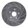 E-Line Drilled & Slotted Silver Brake Rotor, 2015-2019 Subaru, Position: Front Left - image 4
