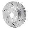 E-Line Drilled & Slotted Silver Brake Rotor, 2015-2019 Subaru, Position: Front Right - image 1