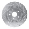 E-Line Drilled & Slotted Silver Brake Rotor, Fits Select Subaru, Position: Rear Left - image 2