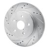 E-Line Drilled & Slotted Silver Brake Rotor, Fits Select Subaru, Position: Rear Left - image 3