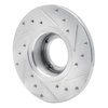 E-Line Drilled & Slotted Silver Brake Rotor, 1980-1983 Subaru, Position: Front Left - image 4