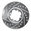 E-Line Drilled & Slotted Silver Brake Rotor, 1983-1989 Subaru, Position: Front Left - image 2