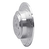 E-Line Drilled & Slotted Silver Brake Rotor, 2000-2006 Subaru, Position: Rear Left - image 1