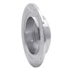 E-Line Drilled & Slotted Silver Brake Rotor, 2000-2006 Subaru, Position: Rear Left - image 4