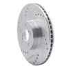 E-Line Drilled & Slotted Silver Brake Rotor, 2001-2008 Fits Multiple Makes/Models, Position: Front Left - image 2