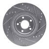 E-Line Drilled & Slotted Silver Brake Rotor, 2001-2008 Fits Multiple Makes/Models, Position: Front Left - image 4