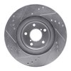 E-Line Drilled & Slotted Silver Brake Rotor, 2001-2008 Fits Multiple Makes/Models, Position: Front Right - image 2