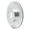 E-Line Drilled & Slotted Silver Brake Rotor, Fits Select Fits Multiple Makes/Models, Position: Front Left - image 1