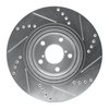 E-Line Drilled & Slotted Silver Brake Rotor, Fits Select Fits Multiple Makes/Models, Position: Front Left - image 3