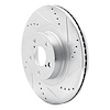 E-Line Drilled & Slotted Silver Brake Rotor, Fits Select Fits Multiple Makes/Models, Position: Front Right - image 1