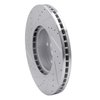 E-Line Drilled & Slotted Silver Brake Rotor, 2006-2021 Subaru, Position: Front Right - image 3