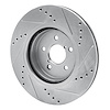 E-Line Drilled & Slotted Silver Brake Rotor, Fits Select Subaru, Position: Front Left - image 1