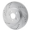 E-Line Drilled & Slotted Silver Brake Rotor, Fits Select Subaru, Position: Front Left - image 2
