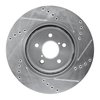 E-Line Drilled & Slotted Silver Brake Rotor, Fits Select Subaru, Position: Front Left - image 4